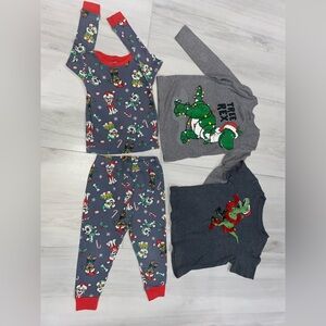 Nickelodeon Gray and Red Holiday Dog Pajama Set
